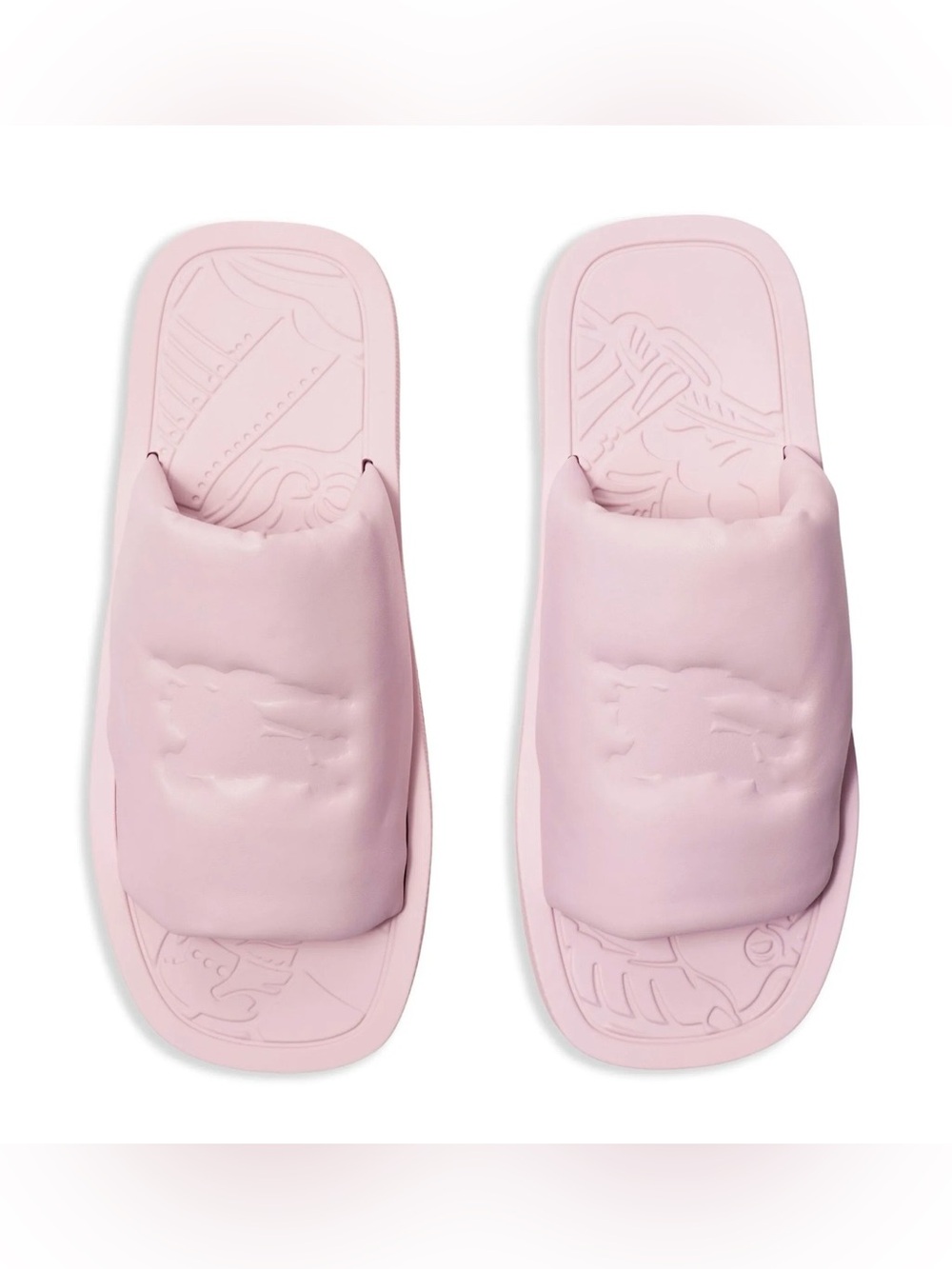 BURBERRY EKD-debossed leather slides Size EUR 38